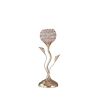 14" Rose Gold Floral Bell Glam Metal Table Lamp