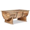 Coffee Table Solid Mango Wood 34.6"x19.7"x15.7"