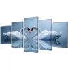 Canvas Wall Print Set Swan 79" x 39"