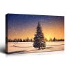 Framed Canvas Wall Art Decor Painting For Chrismas, Chrismas Tree in Dawn Chrismas Gift Painting For Chrismas Gift