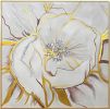 Home Hand Painted "Gilded Petal Perspective" Oil Painting (48"H x 48" W)