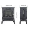 18 inch 3D Flame Electric Infrared Quartz Fireplace Stove with remote control