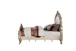 ACME Gorsedd California King Bed in Fabric & Antique White 27434CK