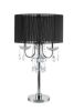 29.5"H BLACK/CHROME CRYSTAL INSPIRED TABLE LAMP (1PC/CTN) (1.58/9.10)