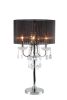 29.5"H BLACK/CHROME CRYSTAL INSPIRED TABLE LAMP (1PC/CTN) (1.58/9.10)