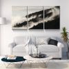 3 Panels Framed Misty Forest Forest Canvas Wall Art Decor,3 Pieces Mordern Canvas Decoration Painting for Office,Dining room,Living room