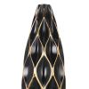 Elegant Black Ceramic Vase with Gold Accents - Timeless Home Decor