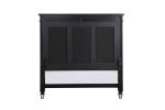 ACME Varian II Queen Bed in Black Velvet & Sliver FINISH BD00584Q