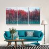 3 Panels Framed Maple Forest Canvas Wall Art Decor,3 Pieces Mordern Canvas Decoration Painting for Office,Dining room,Living room