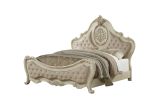 ACME Ragenardus Eastern King Bed in Beige Linen & Antique White 27007EK