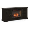 Bridgevine Home Topanga 68 inch Electric Fireplace TV Console for TVs up to 80 inches, Minimal Assembly, Clove finish