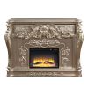 ACME Sorina FIREPLACE Silver & Gold Finish AC01619