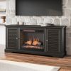 Bridgevine Home Topanga 68 inch Electric Fireplace TV Console for TVs up to 80 inches, Minimal Assembly, Clove finish