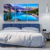 3 Panels Framed Nature Landscape Mountain & Lake Canvas Wall Art Decor,3 Pieces Mordern Canvas Decoration Painting for Office,Dining room,Living room