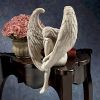 1pcs Sorrow Angel Statue Crafts; Pure White Love Angle With Wings Sculpture Ornaments; For Home Decor Bedroom Office Garden Tabletop