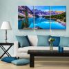 3 Panels Framed Nature Landscape Mountain & Lake Canvas Wall Art Decor,3 Pieces Mordern Canvas Decoration Painting for Office,Dining room,Living room