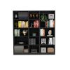 Wayne Black 3 Piece Living Room Set with 3 Bookcases