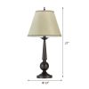 Bronze and Beige Table Lamps with Cone Shade (Set of 2)