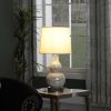 19.5" In Mirror Glass Mosaic Silver Chrome Polyresin Table Lamp