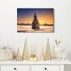 Framed Canvas Wall Art Decor Painting For Chrismas, Chrismas Tree in Dawn Chrismas Gift Painting For Chrismas Gift