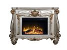 ACME Versailles FIREPLACE Antique Platinum Finish AC01314