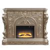 ACME Danae FIREPLACE Antique Silver & Gold Finish AC01618