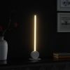 23" In Modern Led Leaning Towering Stick Metal Table Lamp