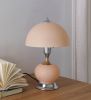 15.75"H Erte Blush Pink Art Deco Glass W/ Night Light Table Lamp