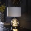 20.5" In Athena Glass Led Plasma Mid-Century Metal Table Lamp