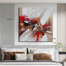 Handmade Oil Painting Hand Painted Wall Art Abstract Home Decoration Decor Stretched Frame Living Room hallway bedroom luxurious decorative painting (size: 90x90cm)