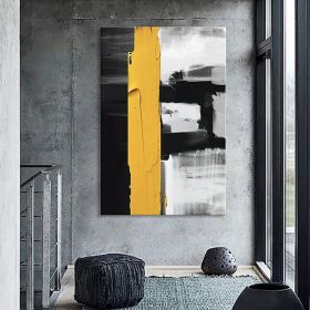 Hand oil painting Vertical Abstract Pop Art Modern Stretched Canvas Home corridor living room bedroom luxurious adornment painting (size: 50x70cm)