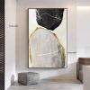 Hand-painted oil painting stone to run the porch hanging painting abstract texture light luxury living room background wall decoration painting