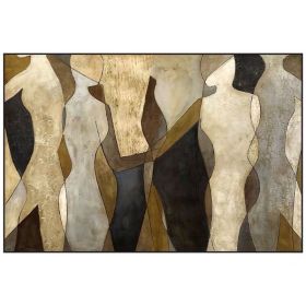 100% Hand Painted Abstract Oil Painting Wall Art Modern Retro Figure On Canvas Home Decoration For Living Room No Frame (size: 90x120cm)