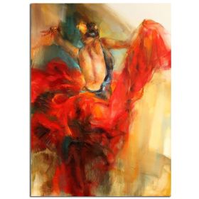 Hand Painted Abstract Oil Painting Wall Art Modern Contemporary Dancing Women Picture Canvas Home Decor For Living Room No Frame (size: 50x70cm)