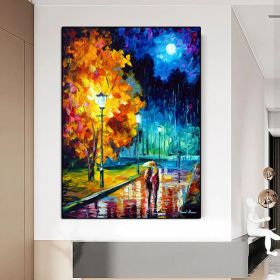 Hand Painted 3D Knife Painting Abstract Flower Oil Painting On Canvas Art Wall Adornment Pictures For Living Room Home Decor (size: 50x70cm)