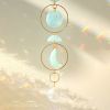 1pc Acrylic Sun-moon Metal Chain Home Living Room Decoration Car Hanging