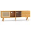 Bamboo TV Stand for TV up to 65 Inch