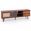 Bamboo TV Stand for TV up to 65 Inch