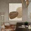 Handmade Oil Painting White and Beige Minimalist Wall Art Oversize Minimalist Painting on Canvas Neutral Textured Painting Brown Wall Decorative Paint