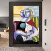 Hand Painted Oil Painting Pablo Picasso the Original Painting A woman who reads Living Room Hallway Bedroom Luxurious Decorative Painting