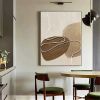 Handmade Oil Painting White and Beige Minimalist Wall Art Oversize Minimalist Painting on Canvas Neutral Textured Painting Brown Wall Decorative Paint