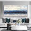 Handmade Oil Painting CanvasWall Art Decoration Abstract Knife Painting Landscape Bluefor Home Living Room hallway bedroom luxurious decorative painti