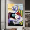 Hand Painted Oil Painting Pablo Picasso the Original Painting A woman who reads Living Room Hallway Bedroom Luxurious Decorative Painting