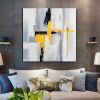 Hand Painted Oil Paintings Black and white gold Modern Abstract Oil Paintings On Canvas Wall Art Decorative Picture Living Room Hallway Bedroom Luxuri