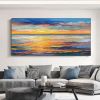 Handmade Hand Painted Wall Art On Canvas Abstract Knife Painting Landscape Dusk For Home Decoration Decor