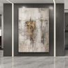 Large Size Abstract Oil Painting Beige Gold Brown Wall Art Canvas Modern Abstract Picture Home Decoration Decor Oversized Scandinavian Art