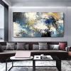 Handmade Oil Painting CanvasWall Art Decoration Abstract Knife Painting Landscape Black & White For Home Decor