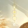 1pc Acrylic Sun-moon Metal Chain Home Living Room Decoration Car Hanging