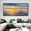 Handmade Hand Painted Wall Art On Canvas Abstract Knife Painting Landscape Dusk For Home Decoration Decor