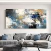 Handmade Oil Painting CanvasWall Art Decoration Abstract Knife Painting Landscape Black & White For Home Decor